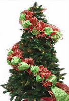 Just Blenda: Making Christmas Garland with Mesh Netting Ribbon