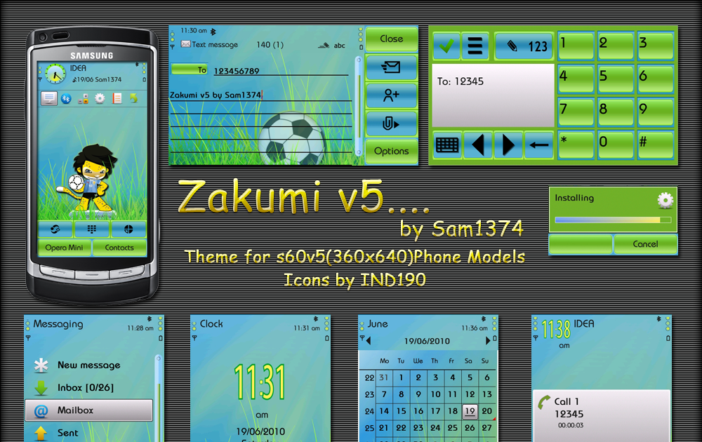 Zakumi Theme For S60 5th Edition Phones