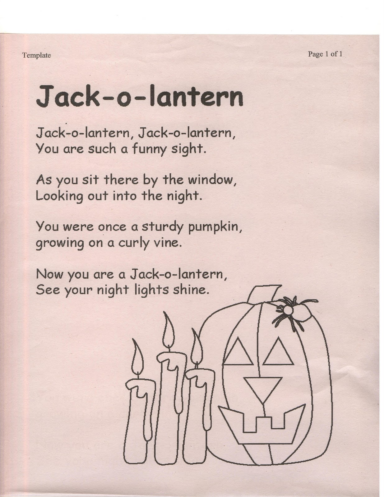 Mrs. Khan's Class Poem Jackolantern