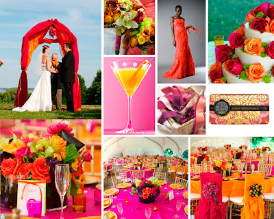 I love bright colors and I think that a summer wedding would be the perfect