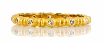 Gold Plated CZ Eternity Band