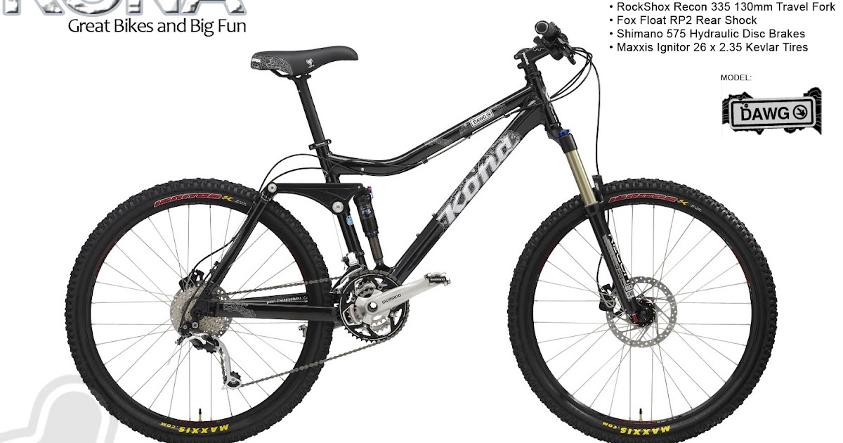 kona dual suspension mountain bike