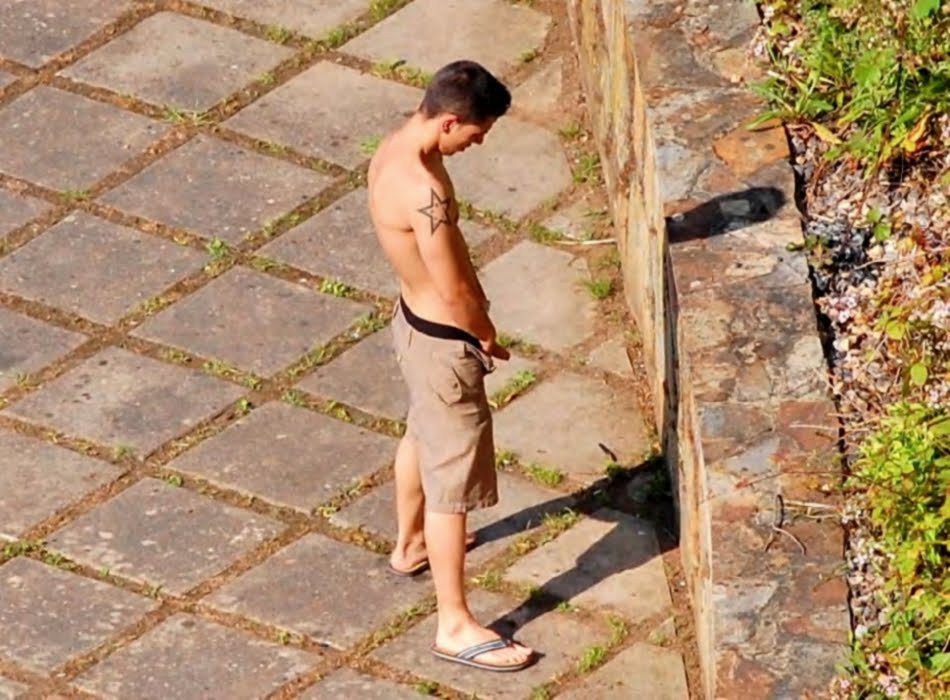 Pee twink public girl