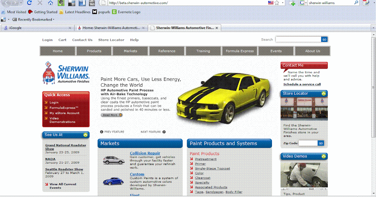 talking car paint Sherwin Willams HP process