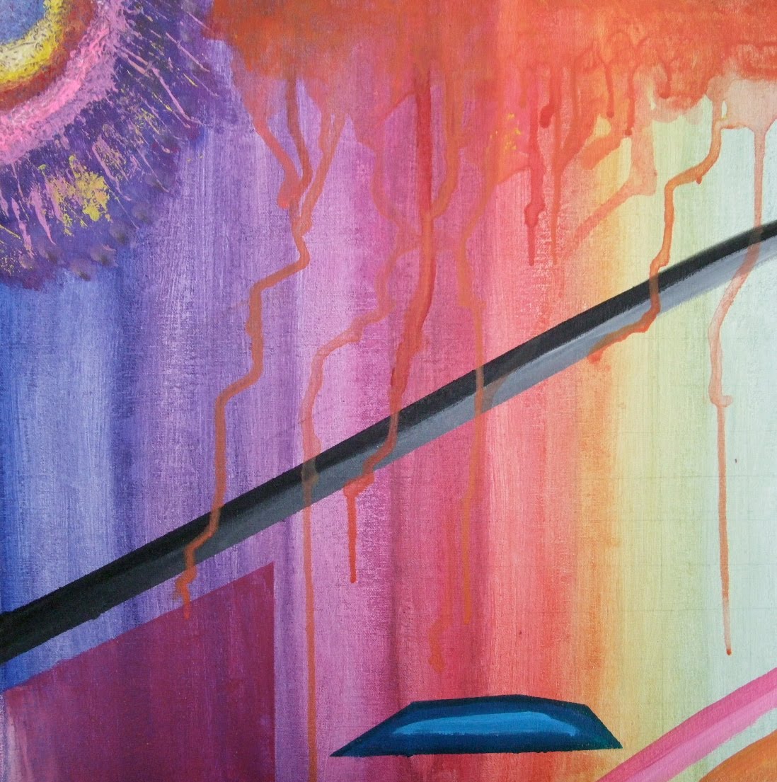 highschoolart NonObjective Abstraction Acrylic Painting HIgh School Art