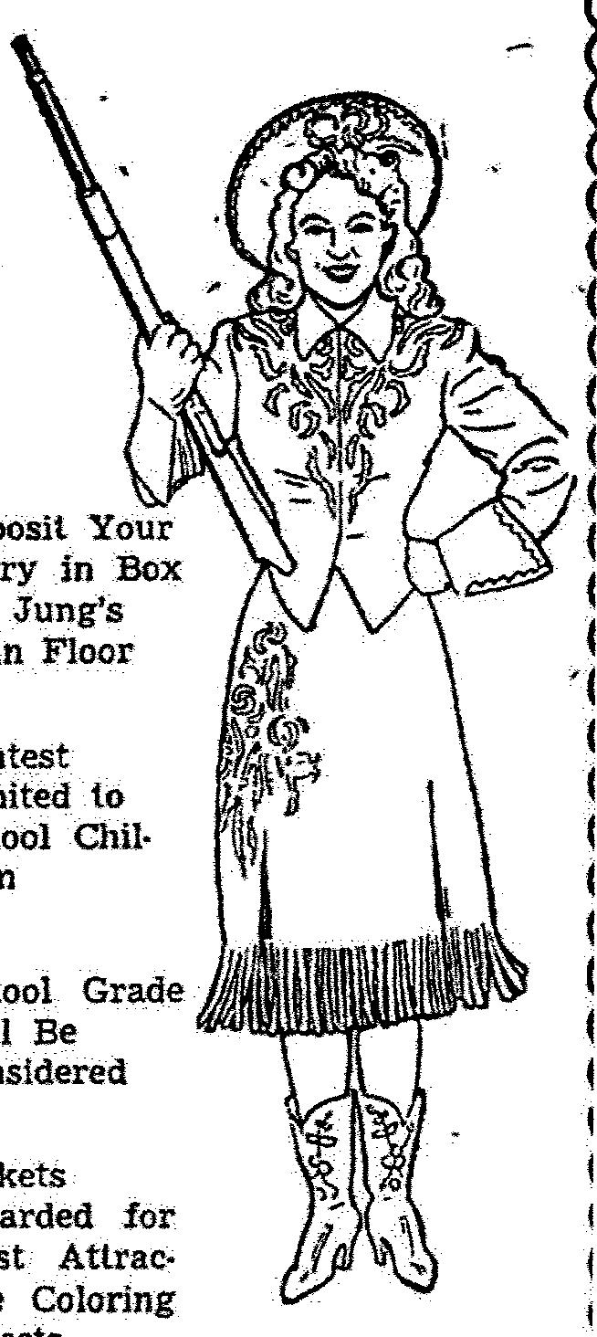 Mostly Paper Dolls: ANNIE GET YOUR GUN Movie Coloring Contest, 1950