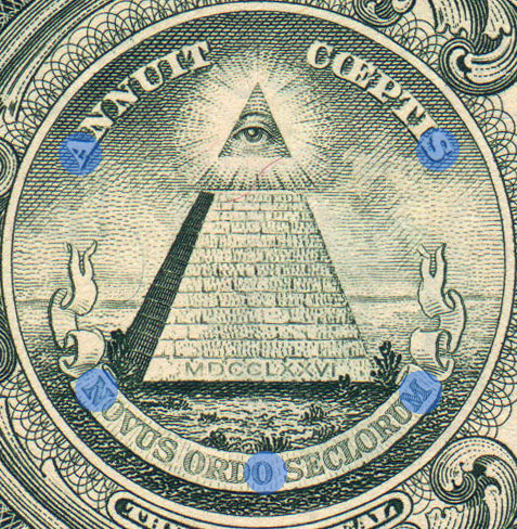 After highlighting the words, the one dollar bill secrets. After highlighting the words,