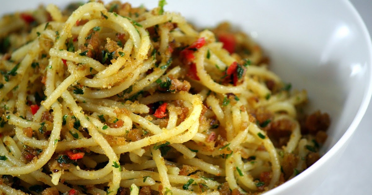 Senses in the kitchen Anchovy pasta with breadcrumbs