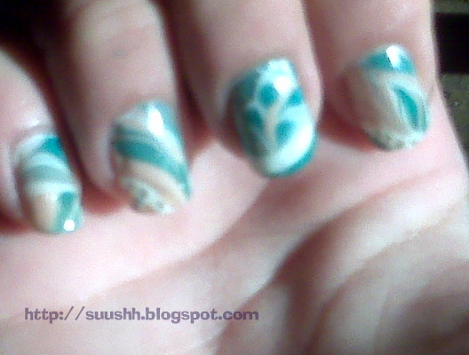 I came across Trishza's blog page and saw her post on Water Marbling