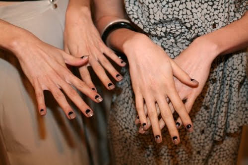 The halfmoon manicure or The Ruffian has been spotted in prior runway