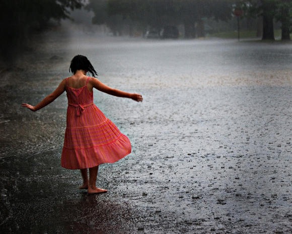 images of girl in rain