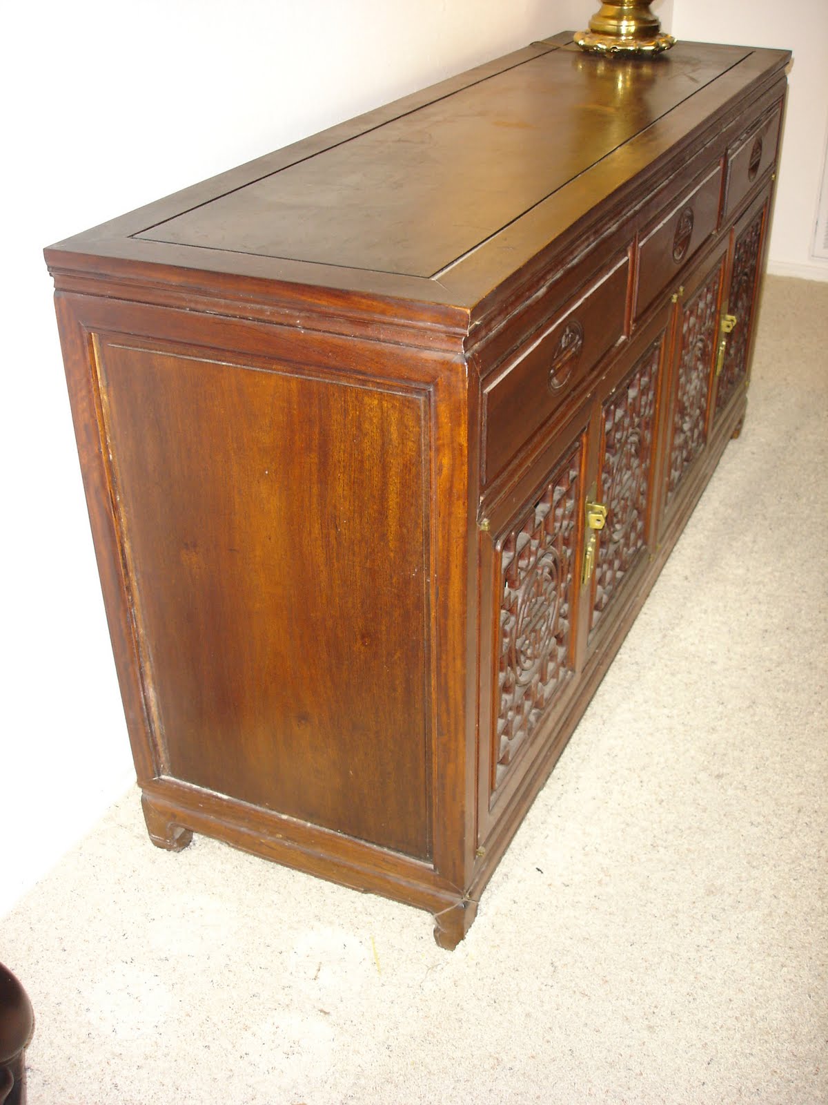 Chinese Rosewood Living Room Rosewood Buffet Table, Hong Kong 295