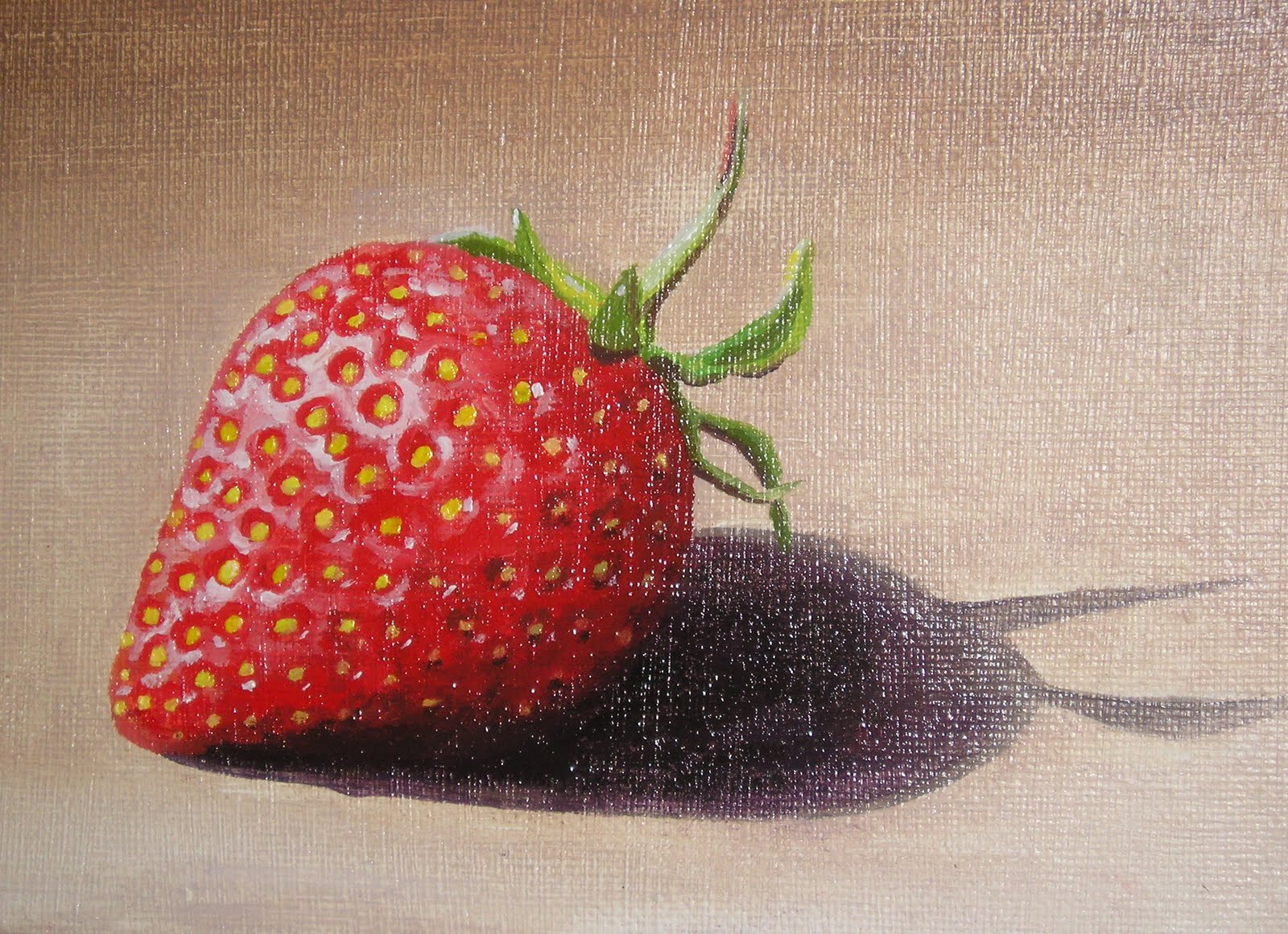 painting of strawberry