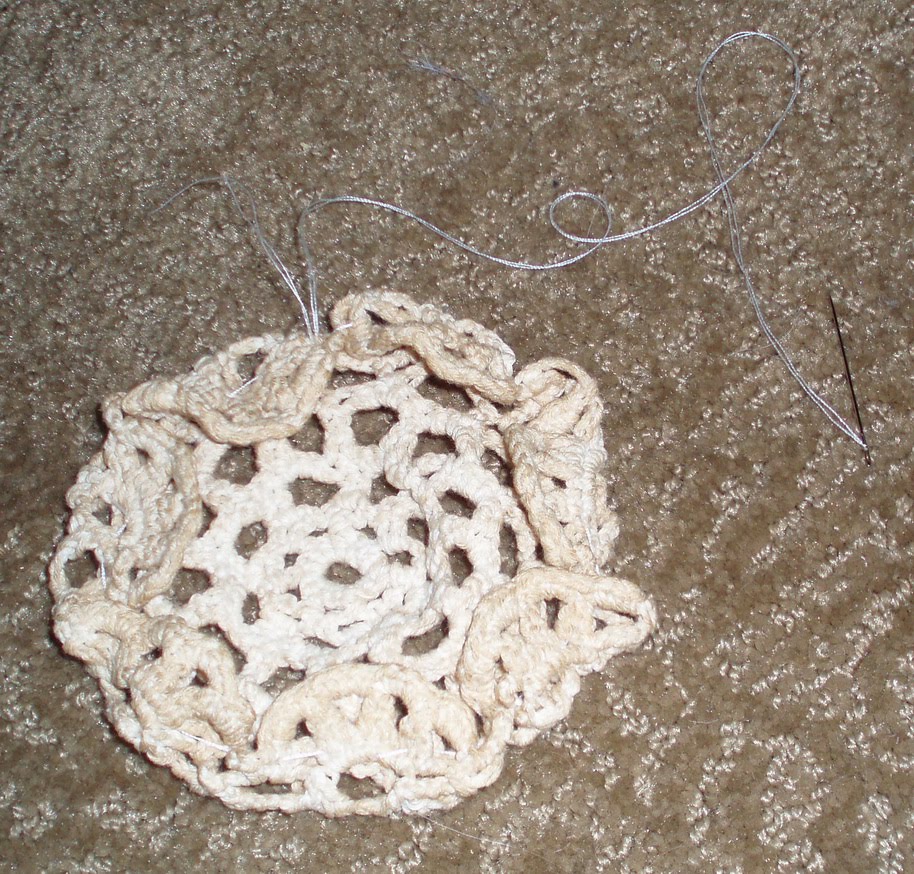 Lipstick and Laundry Dollar Tree Doily Flower Tutorial