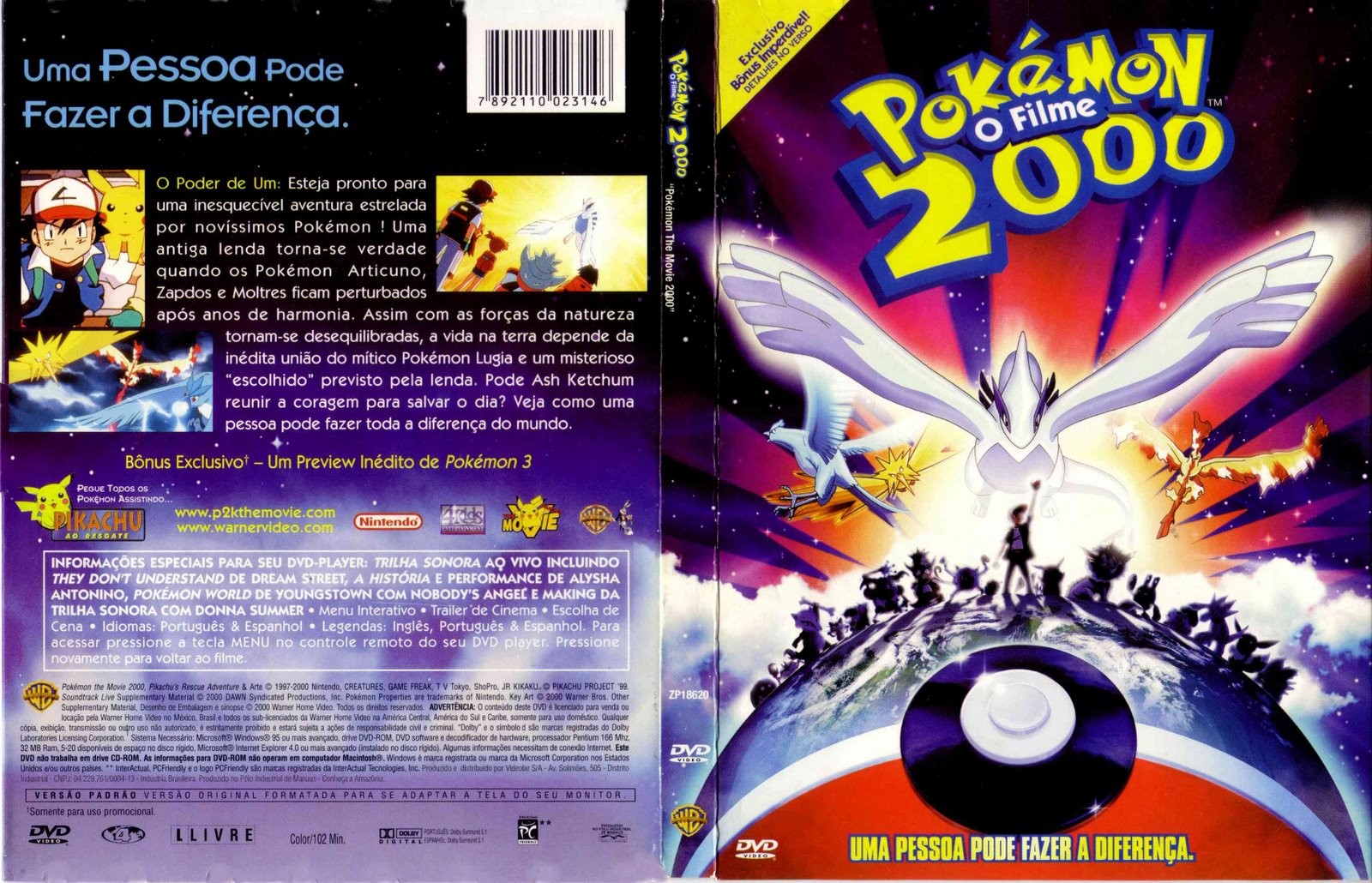 Pokémon O Filme 2000, Mewtwo Contra-ataca | Filme e Série Pokemon Usado  44878780 | enjoei