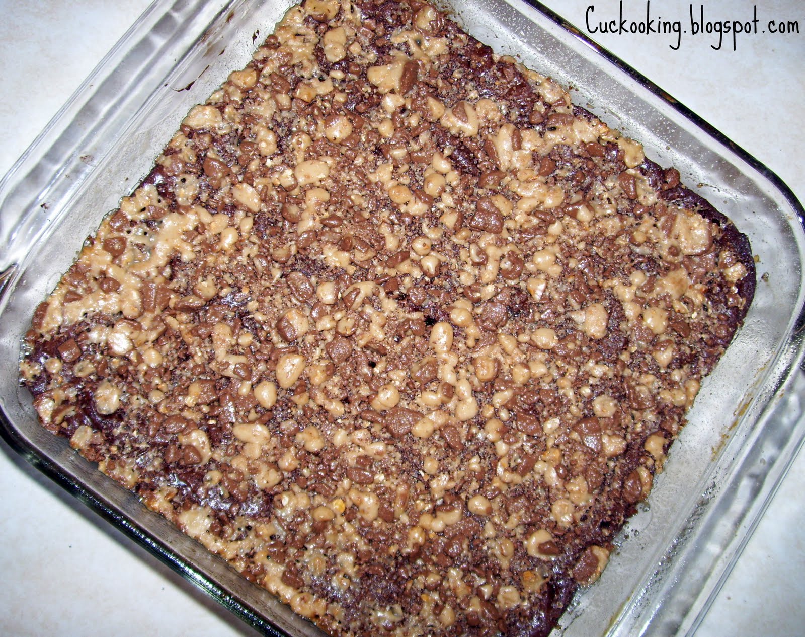 Cooking Creation Cocoa English Toffee Fudge Brownies