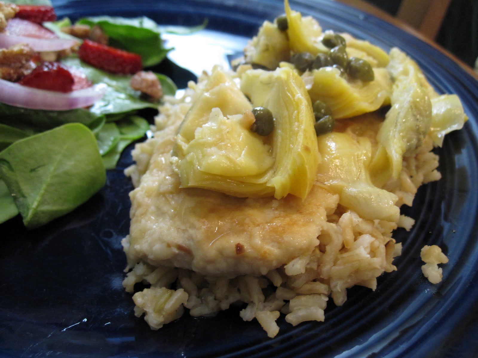 Elizabeth's Dutch Oven Chicken and Artichoke Hearts