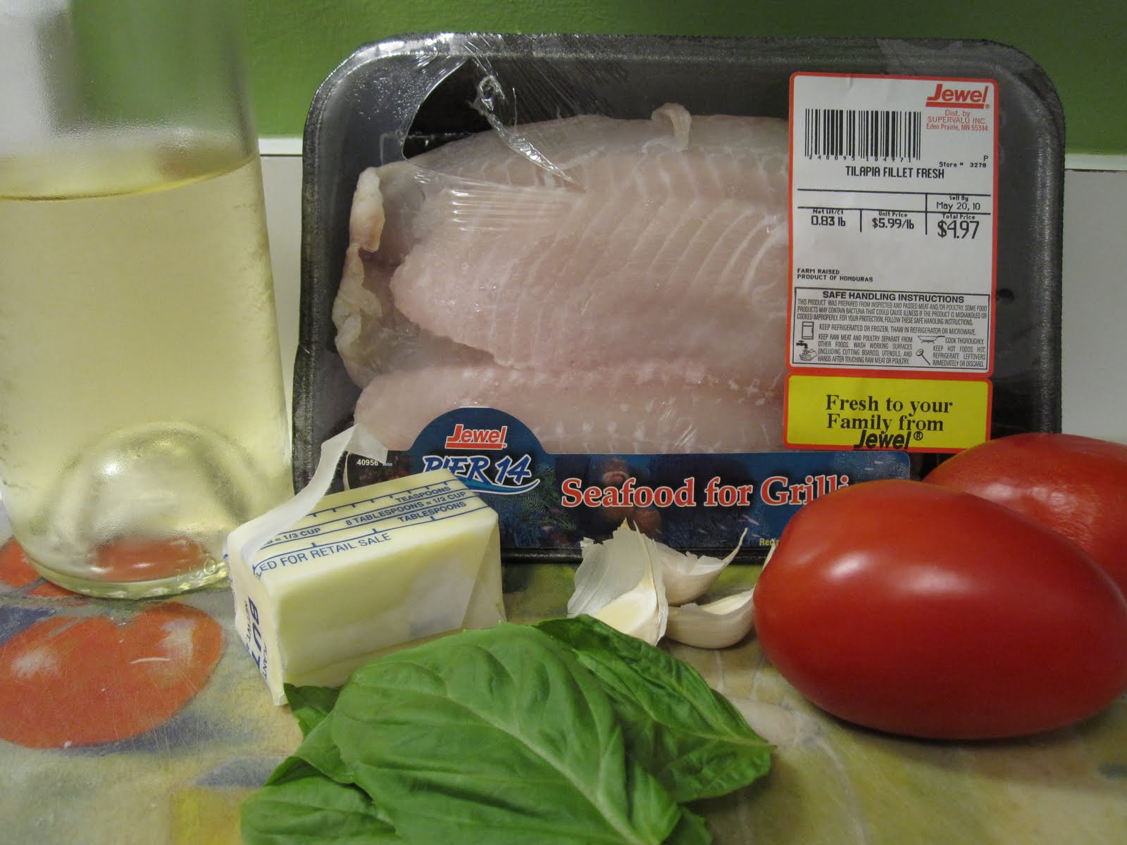 Elizabeth's Dutch Oven Easy Tilapia with Wine and Tomatoes