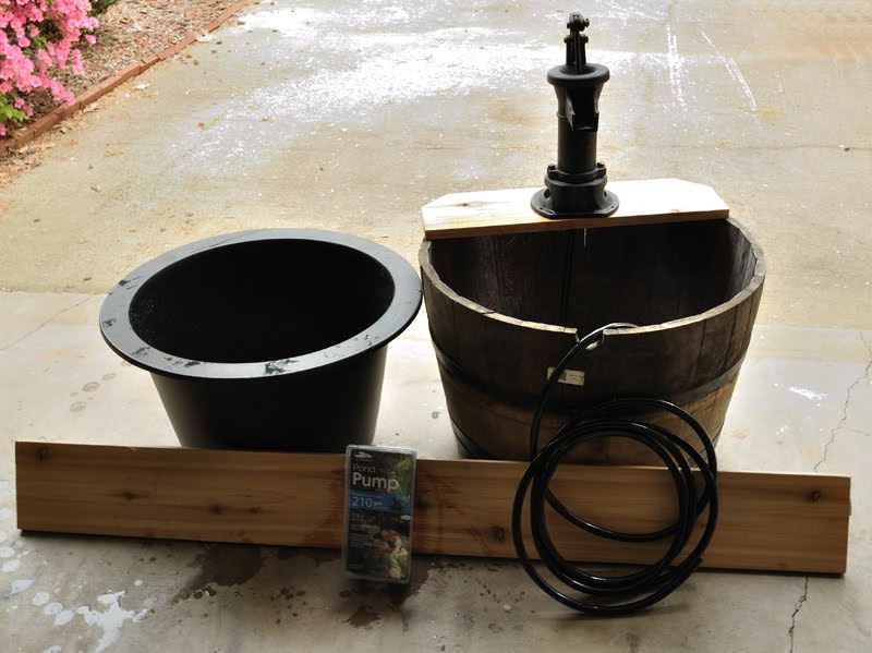 barrel fountain water wine whiskey pond diy pump garden fountains feature homemade barrels building planters tutorial planter ponds gardens hand