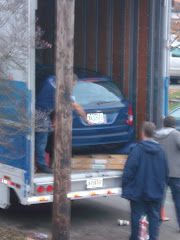 Zoomie (our car) in the moving van