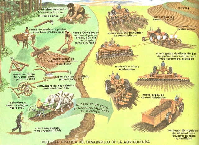 historia grafica del desarrollo de la agricultura