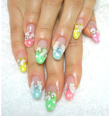 Hello Kitty Nails 3d. acrylic Hello+kitty+nails