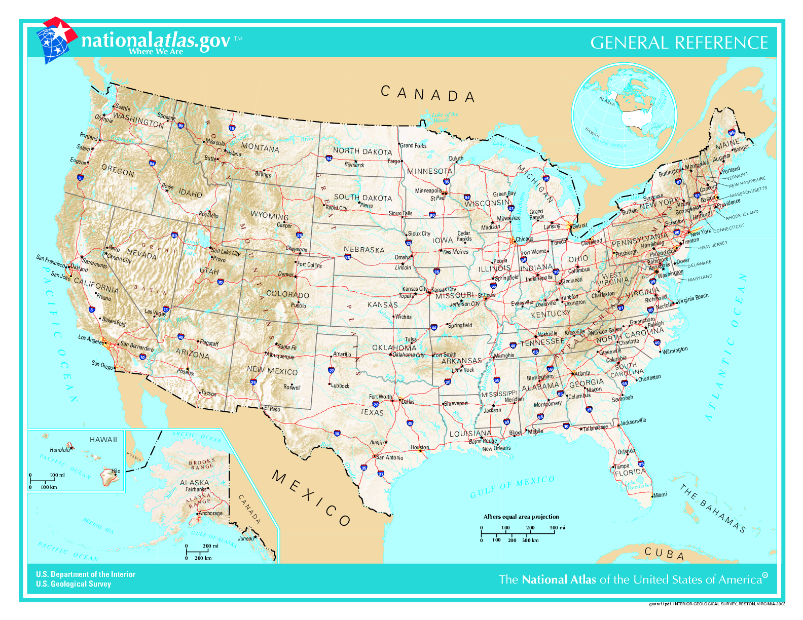 Us+major+cities+map