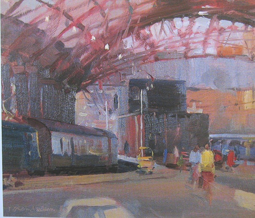 painter Liverpool painting. May I Start, May I Finish. Lime Street Station