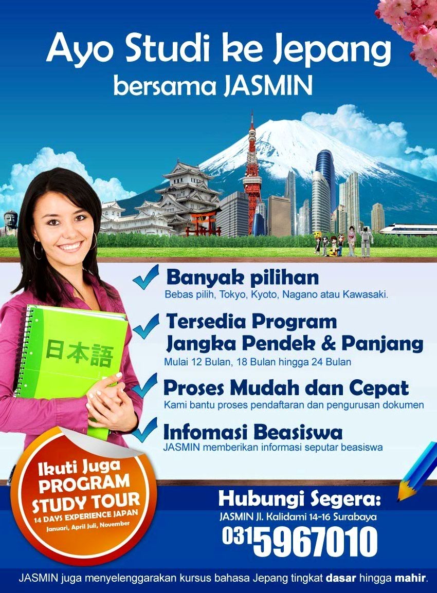 Jasmin Pusat Studi Bahasa Dan Budaya Jepang Program Sekolah Bahasa Ke Jepang