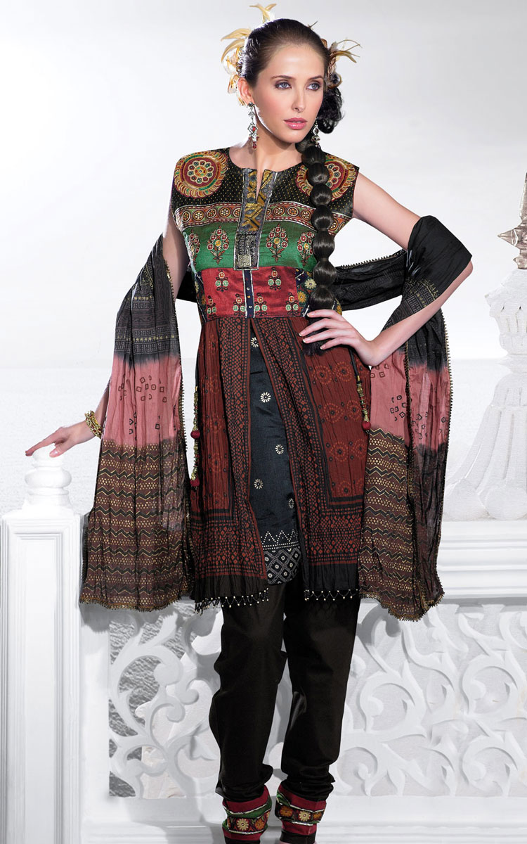 shawl wearing style for churidar