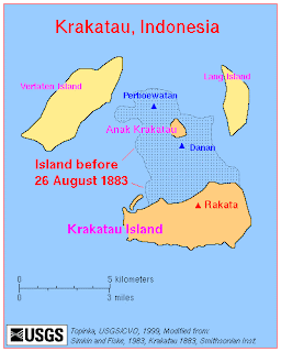Map of Krakatoa Islands