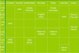 TIME AND SCHEDULES