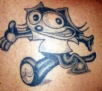 cool body tattoo: Felix The Cat Tattoos