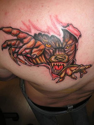 werewolf tattoo. Werewolf Tattoos