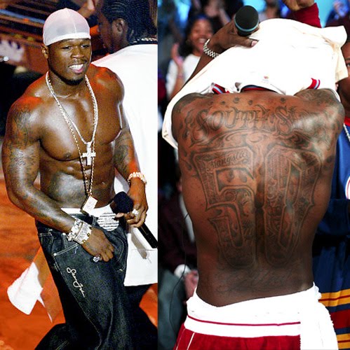 gangsta tattoos. of tattoos on his back,