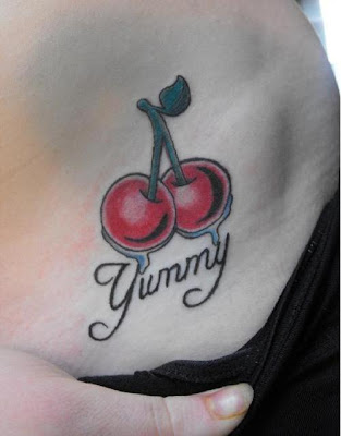 Female Lower Front Cherry tattoo