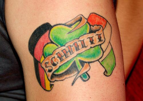 Irish flag shamrock tattoo. Love Style Celebrity Flag Tattoos