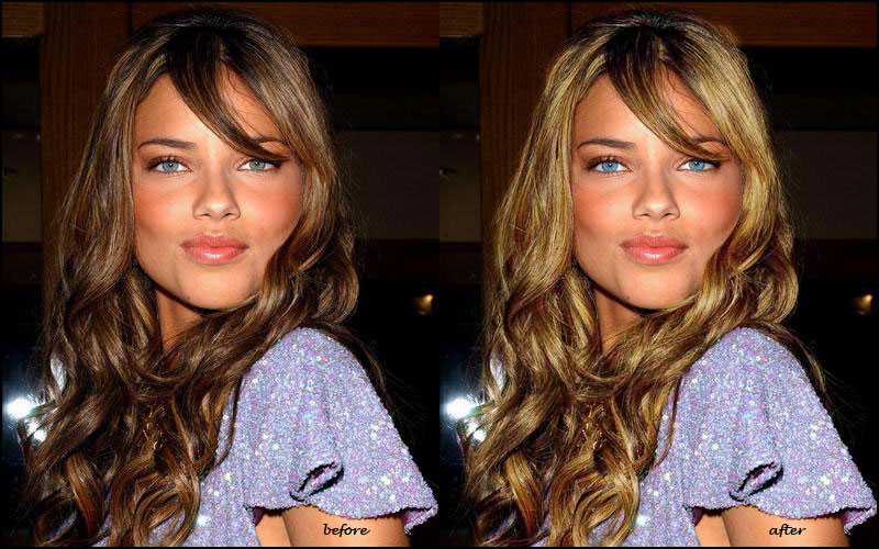 Checkout this interesting before and after photo of Adriana Lima 