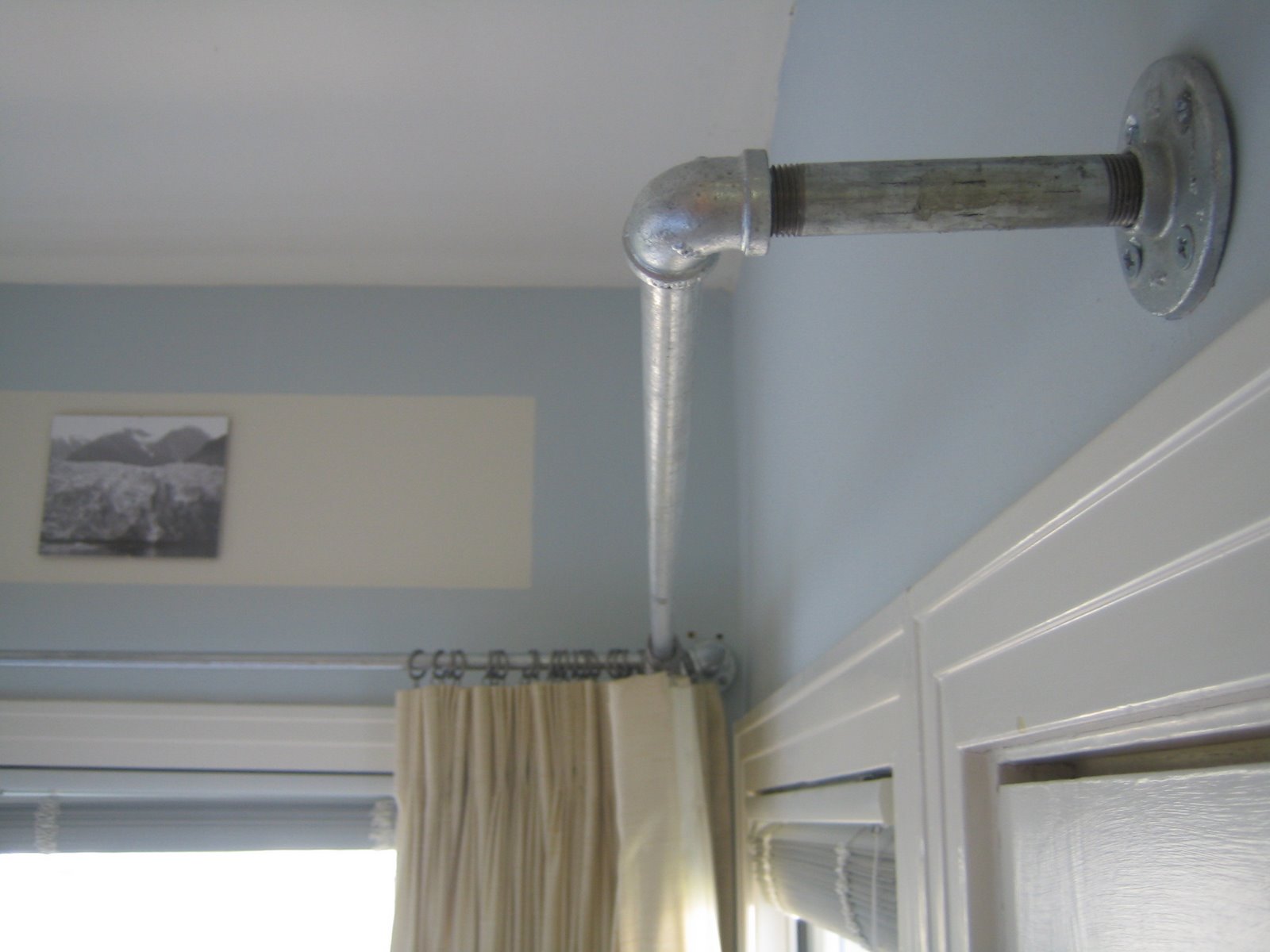 galvanized pipe curtain rods Closet Pinterest