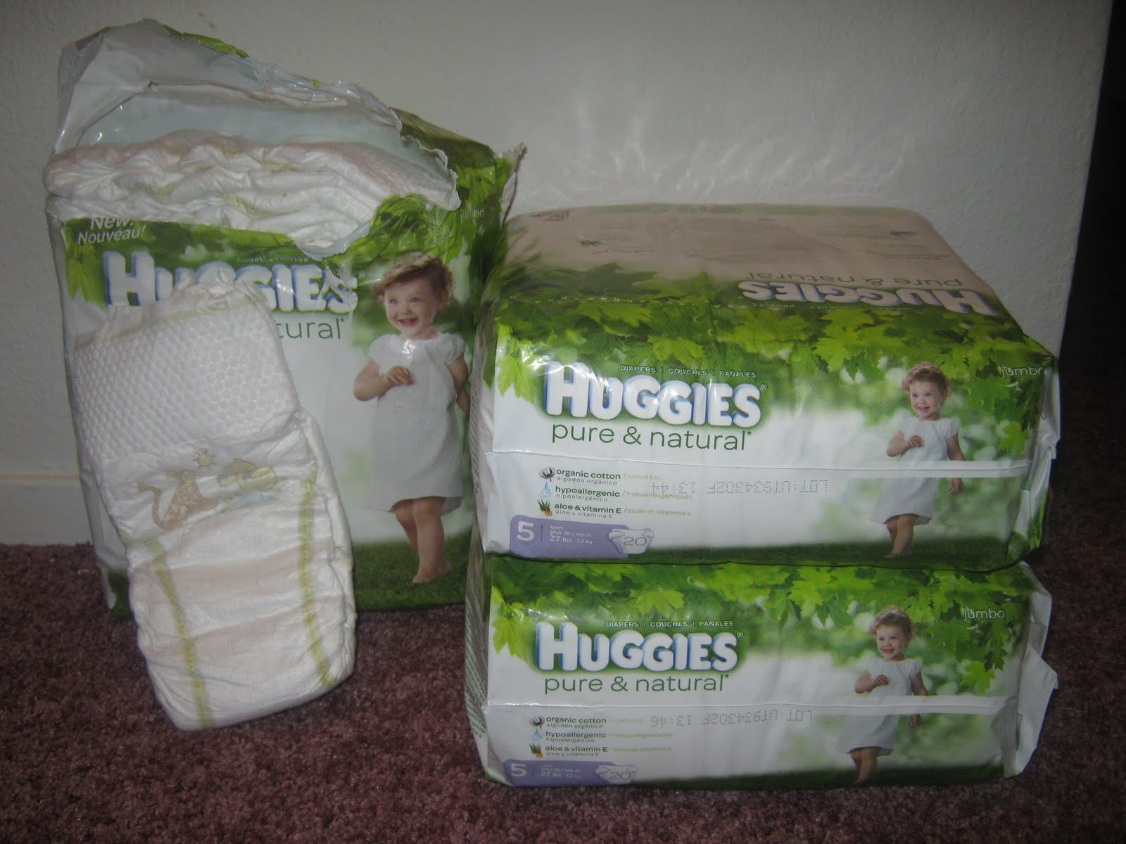 Ningning Correspondence Huggies Pure & Natural Diaper and More...