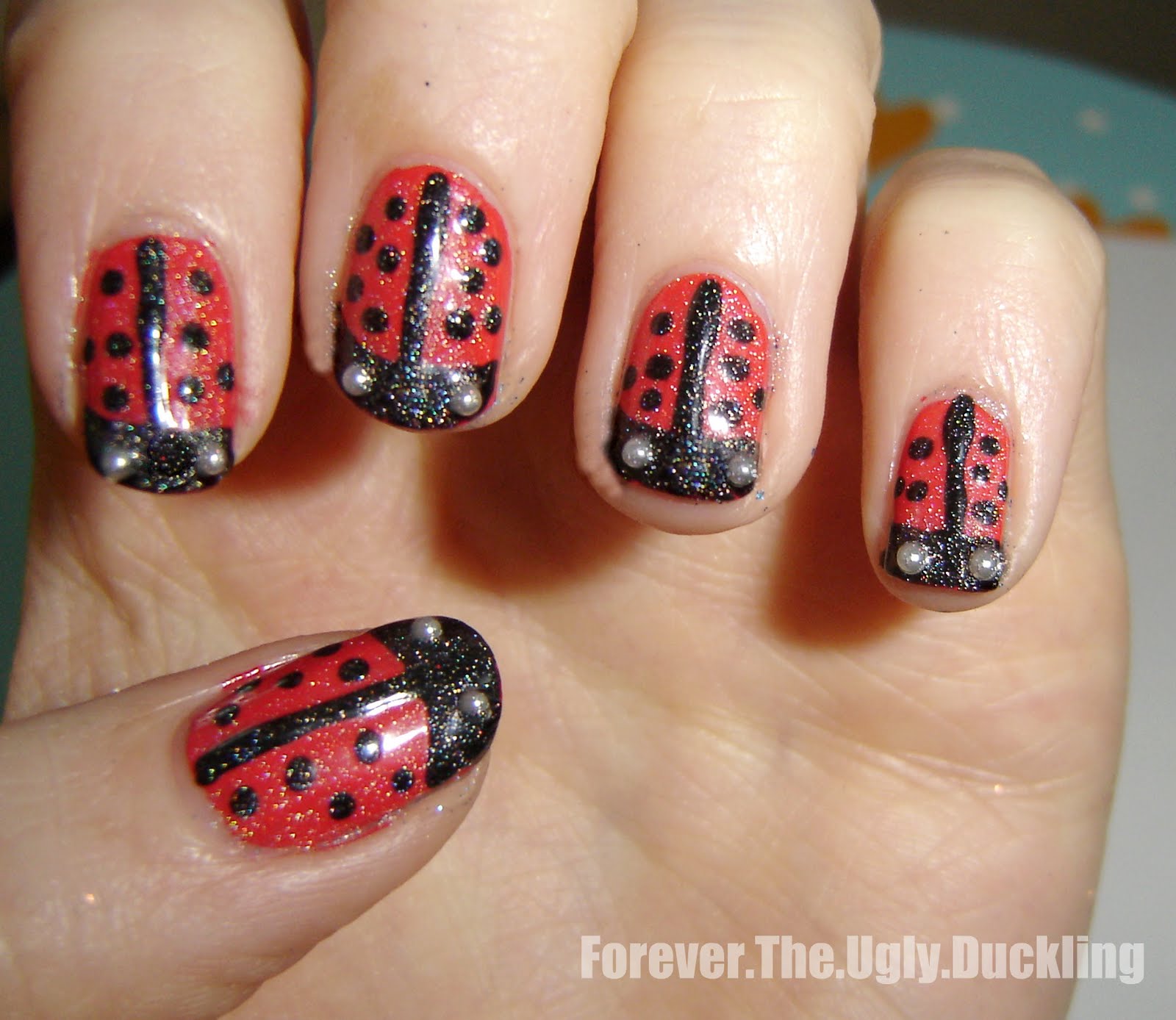 Ladybug Nails