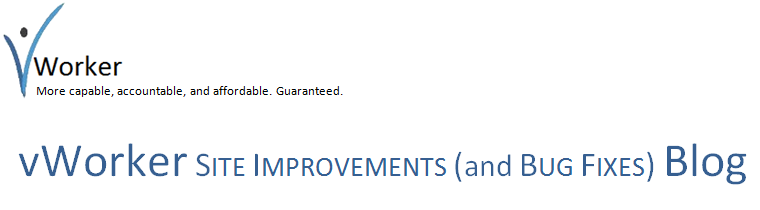 vWorker Site Improvements (and Bug Fixes) Blog
