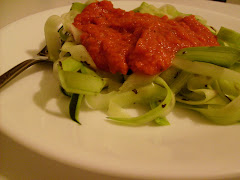 zucchini pasta w/ marinara sauce