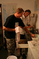 Craig and Peter proving that although the Gauntleteers would rather be 'Flying than drying', they can certainly handle sink!