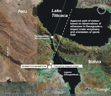 Vista Satelital donde cayo el Meteoro o Satelite Espia