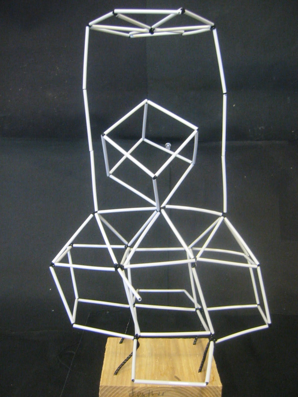 After School Art straw sculptures