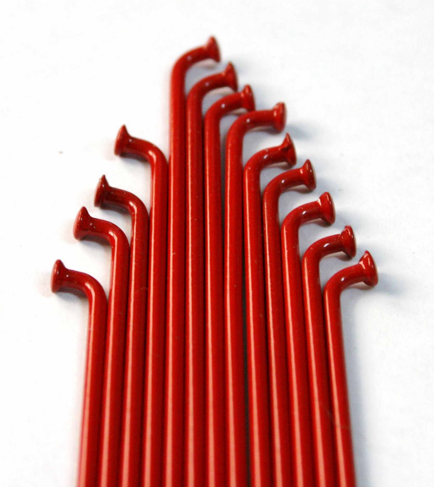 NEWSONSPORTEC BIKE SPOKES AND NIPPLES RED COLOR COATING SPOKES