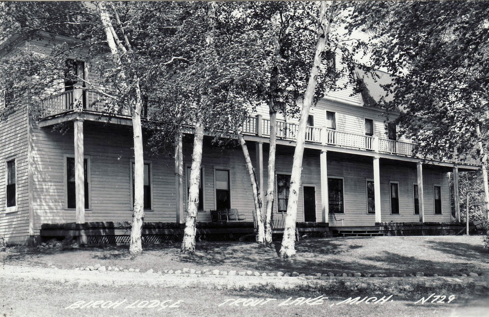 Birch Lodge Blog Old Postcards of Birch Lodge, Trout Lake, MI