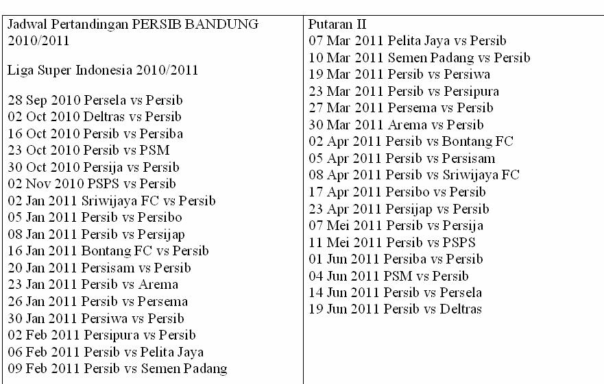 jadwal persib