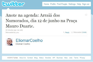 retirado do TWITTER do vereador Eliomar Coelho, do PSOL do RJ